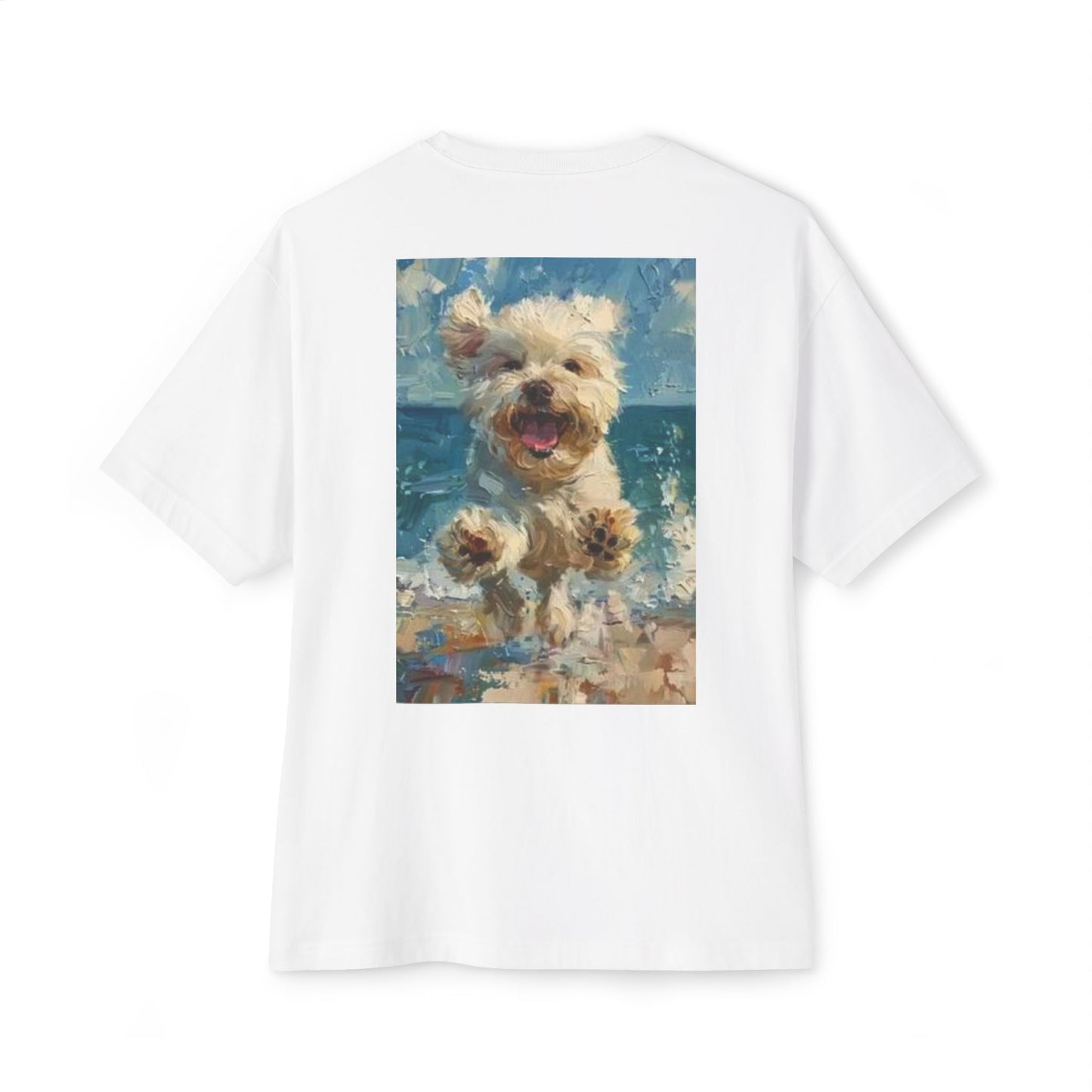 Cute Dog Art Unisex Oversized Boxy Tee - Perfect Pet Lover Gift