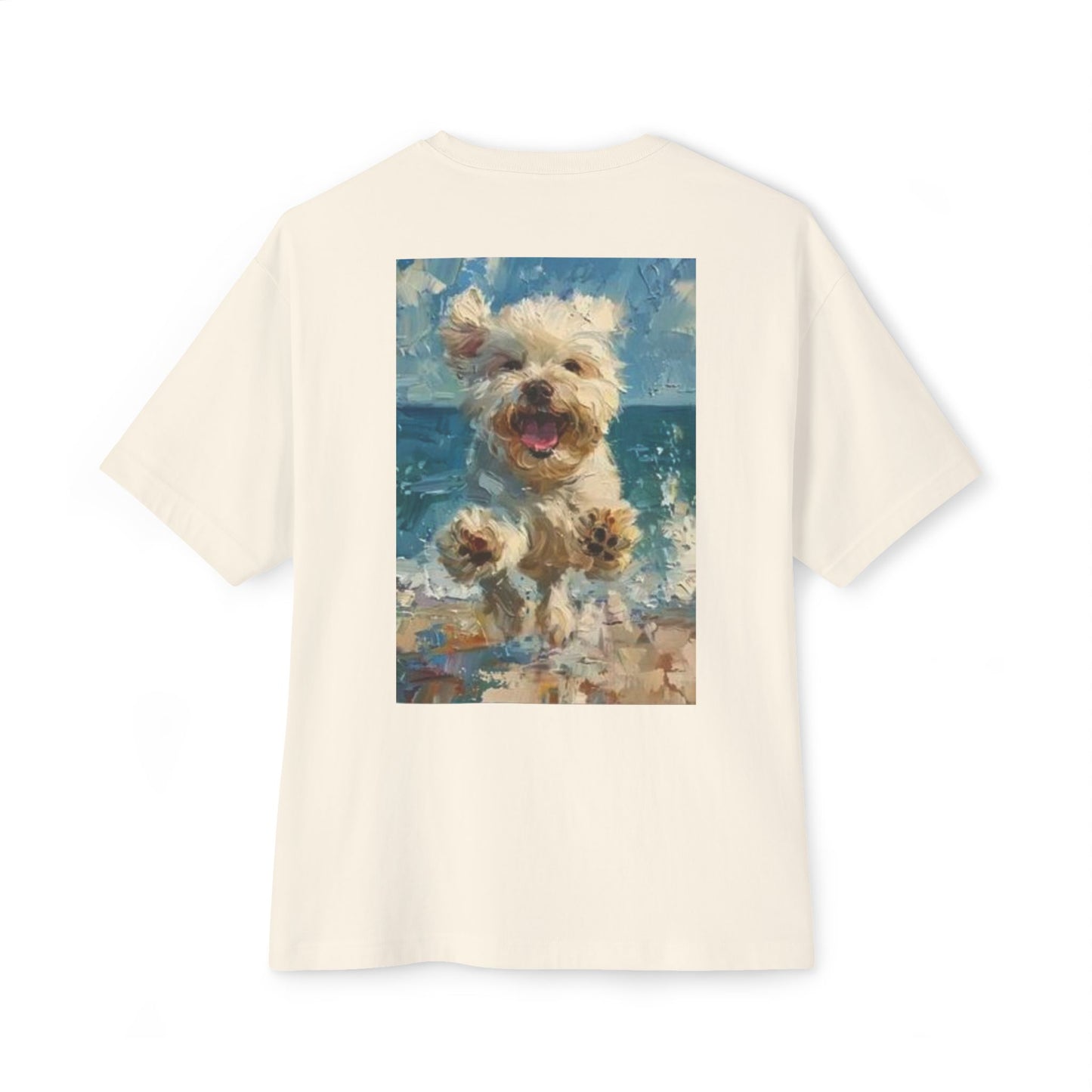 Cute Dog Art Unisex Oversized Boxy Tee - Perfect Pet Lover Gift