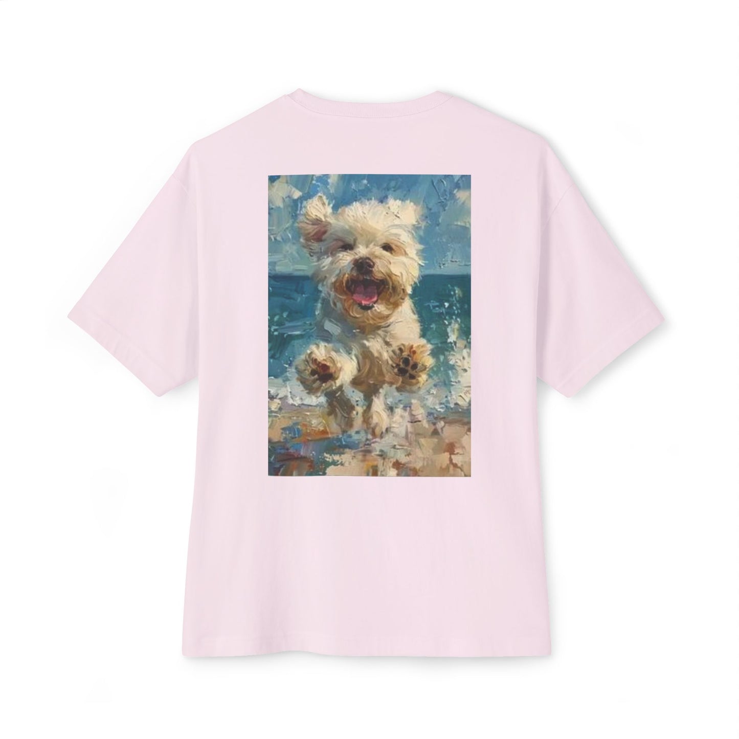 Cute Dog Art Unisex Oversized Boxy Tee - Perfect Pet Lover Gift