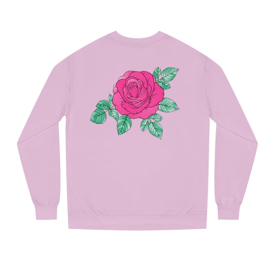 Floral Rose Unisex Crew Neck Sweatshirt - Cozy & Stylish