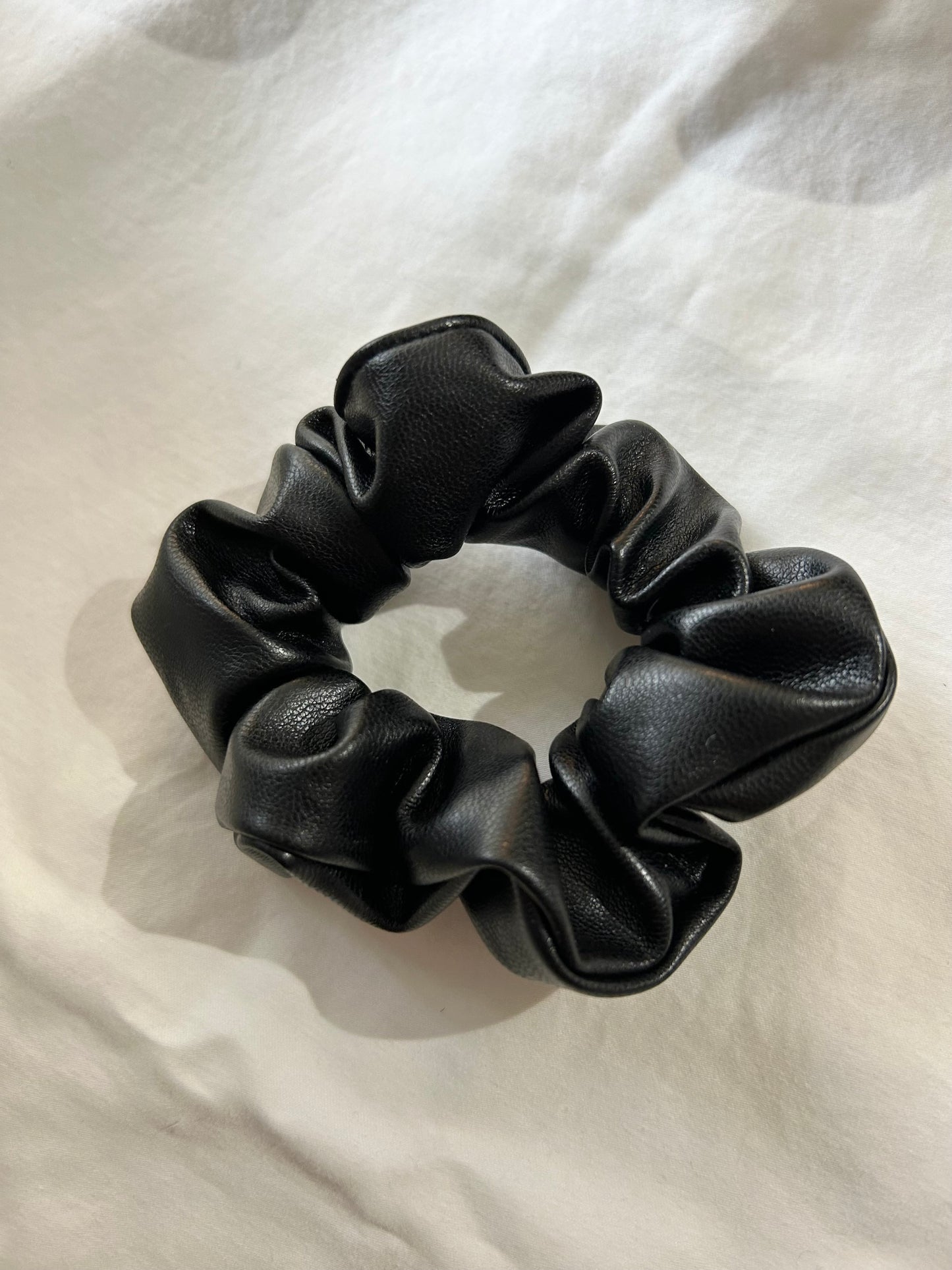 Leather scrunchies pack of 4