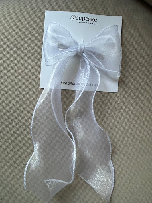 Organza Ribbon Bow Clip