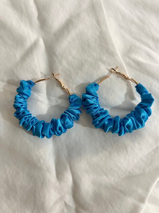 Scrunchie Hoops Blue