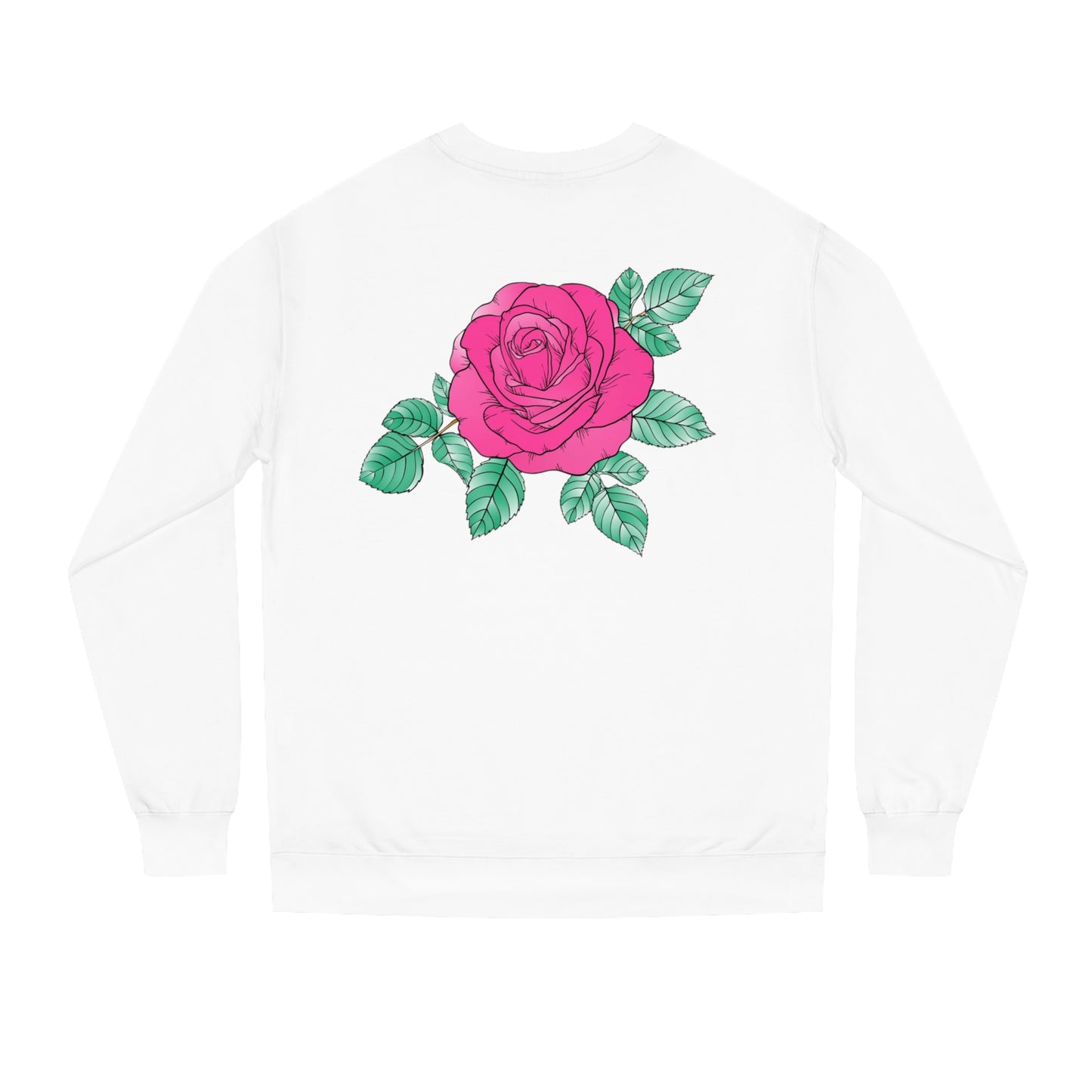 Floral Rose Unisex Crew Neck Sweatshirt - Cozy & Stylish