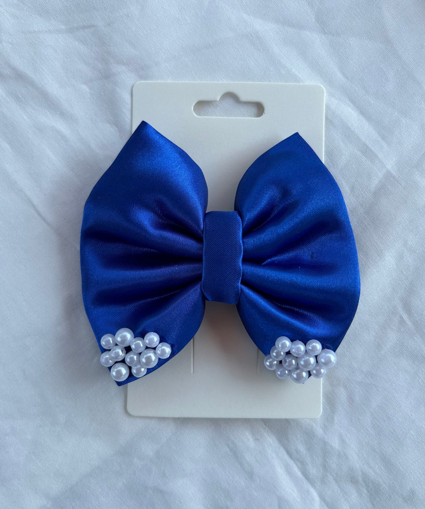 Blue Pearl  Hair Bow