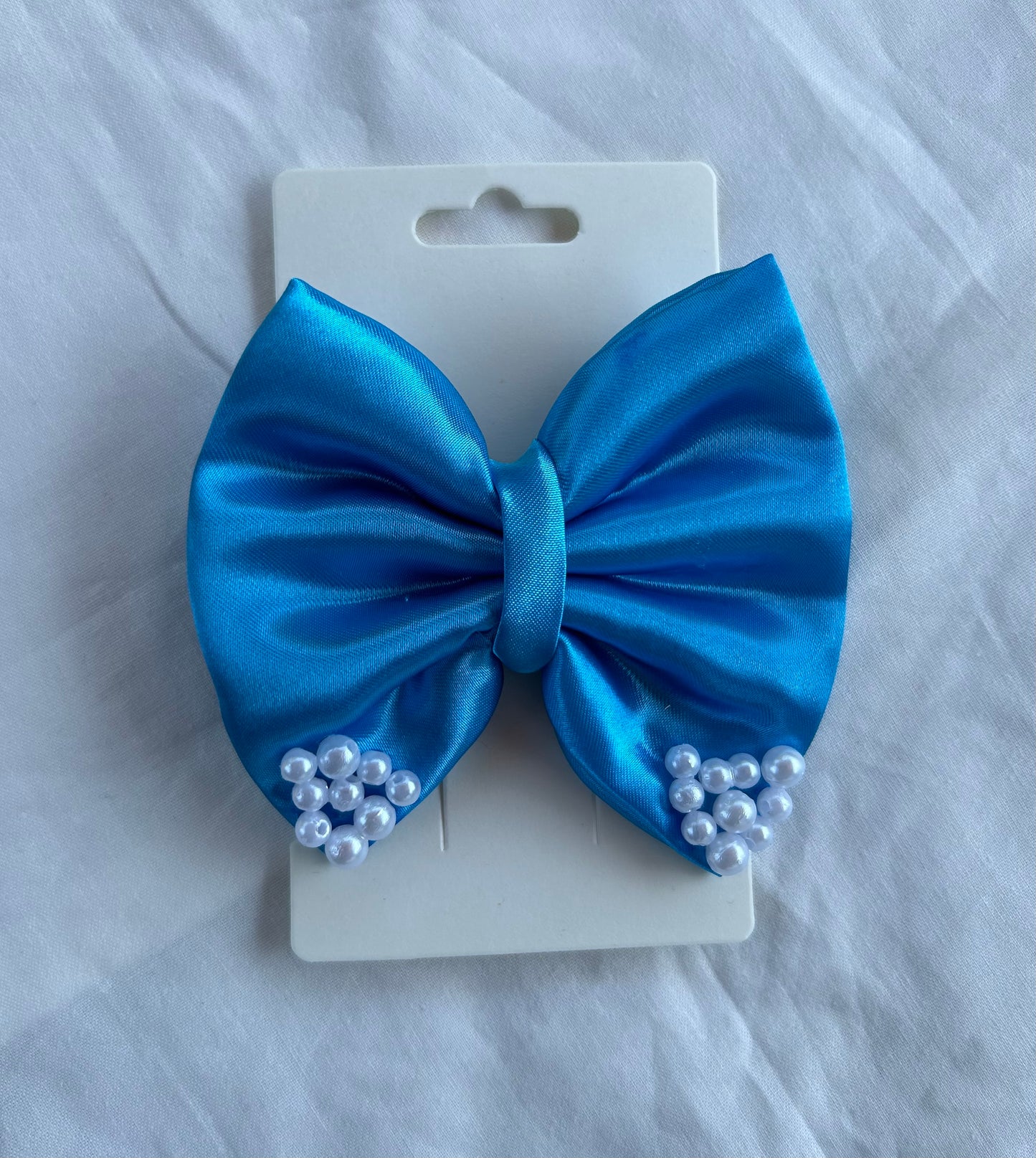 Blue Pearl  Hair Bow