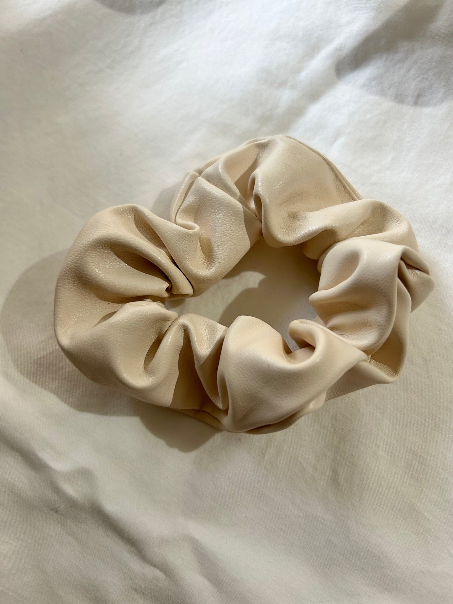 Leather scrunchies pack of 4