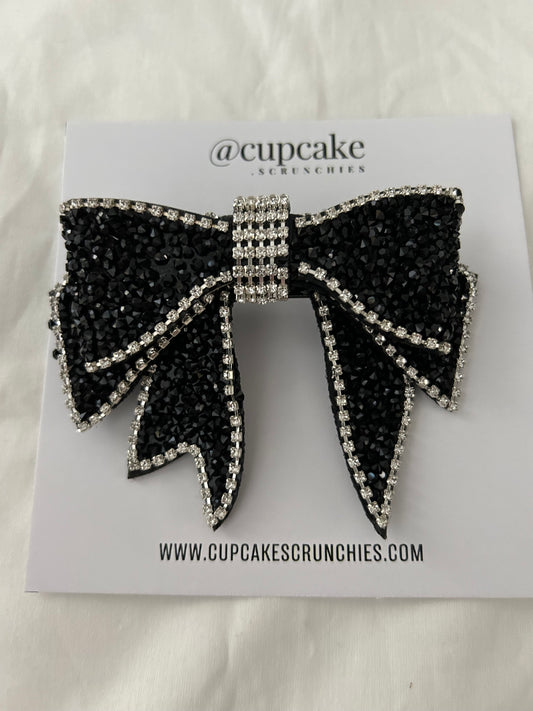 Black Rhinestone bow