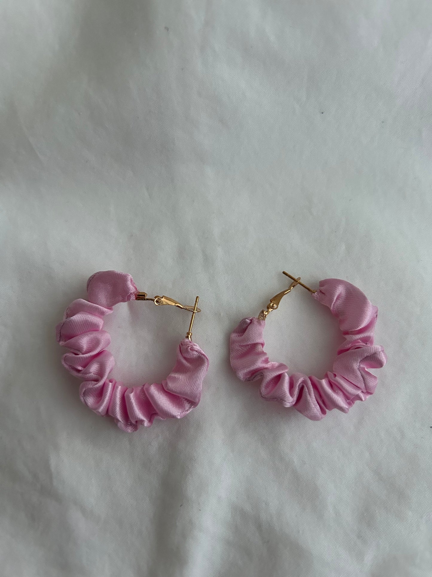 Scrunchie Pink Earrings