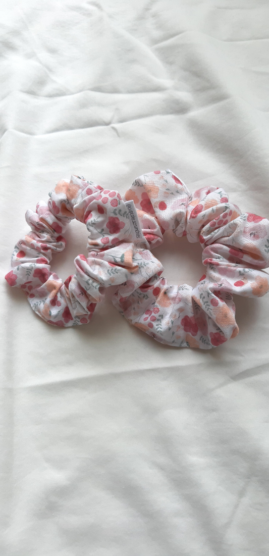 Cotton Floral Scrunchies